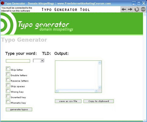 Product picture *NEW!* Typo Generator - Misspelled Domains